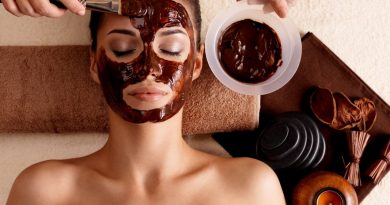 chocolate face mask and scrub