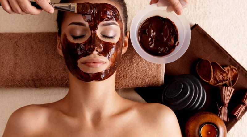 chocolate face mask and scrub