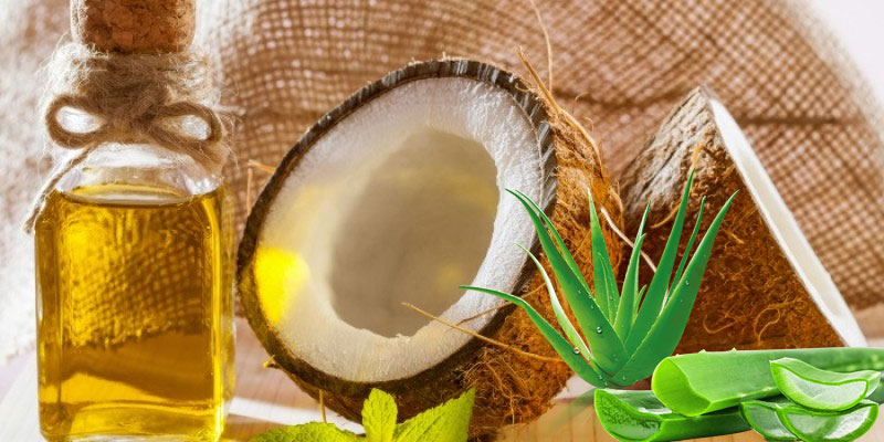 aloe vera coconut oil hair mask