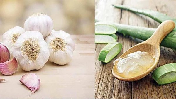 garlic aloe vera face mask