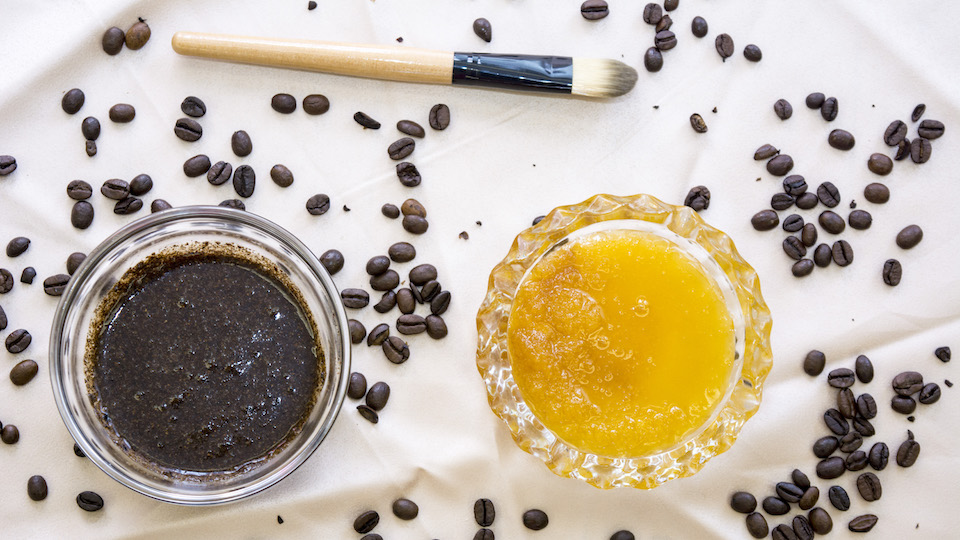 Coffee honey scrub