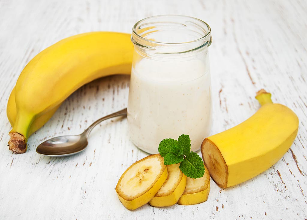 milk and banana hair mask