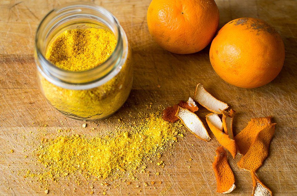 orange peel powder scrub