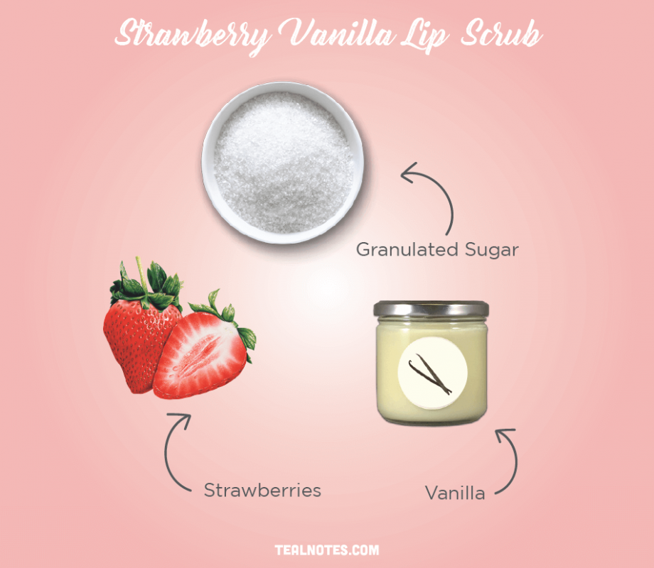 strawberry sugar lip scrub