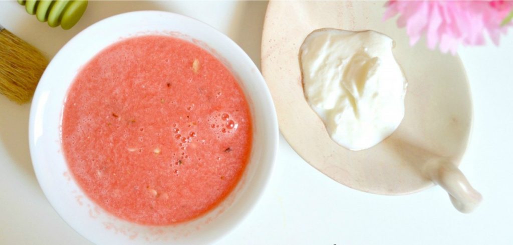 watermelon curd mask