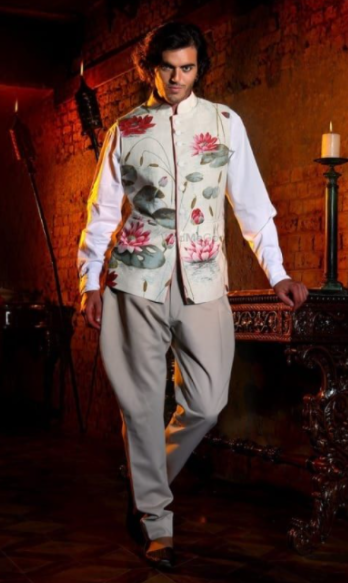 Floral Jacket and Jodhpuri Pants