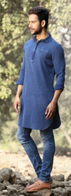 Kurta with denim