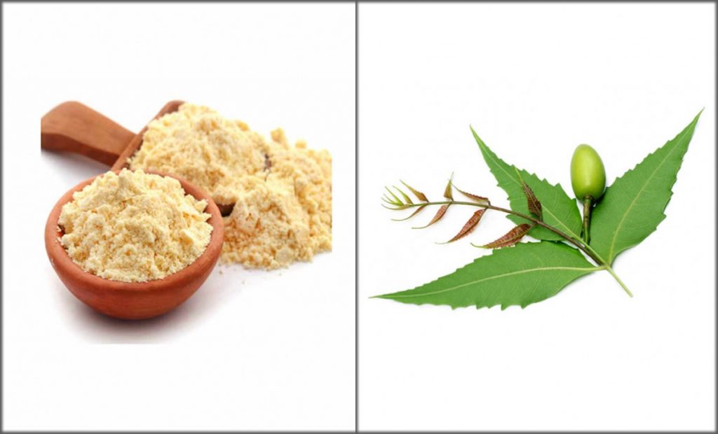 besan-and-neem face pack