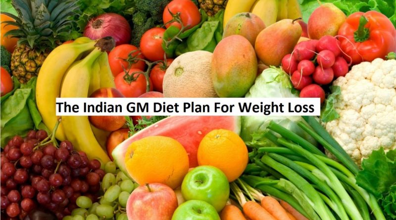 gm diet indian version chart