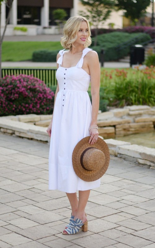 makeup with white dress