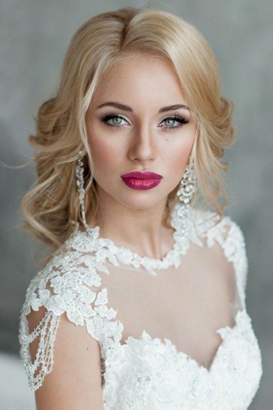 makeup with white dress