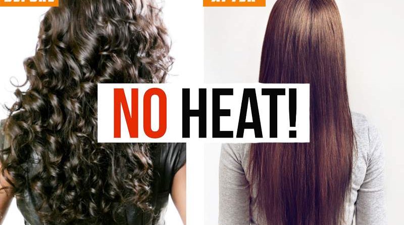 How To Straighten Curly Hair Permanently At Home Without Heat