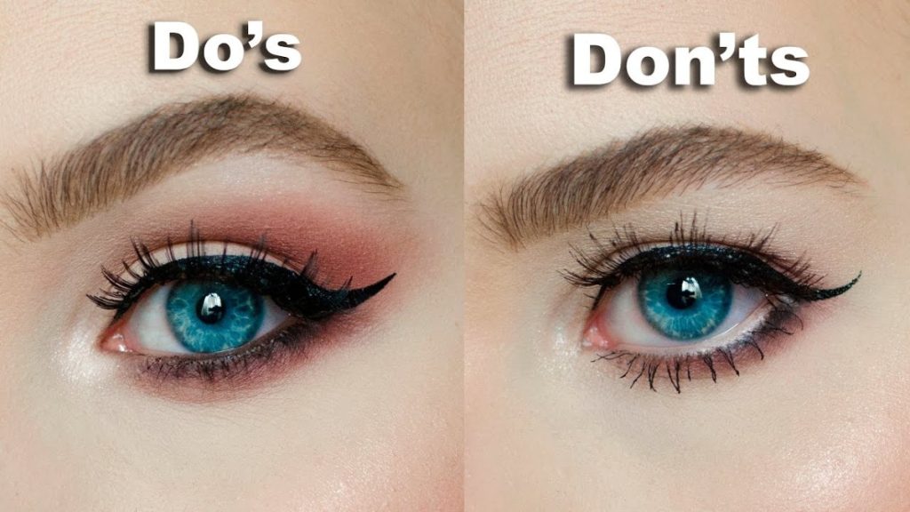 downturned eyes